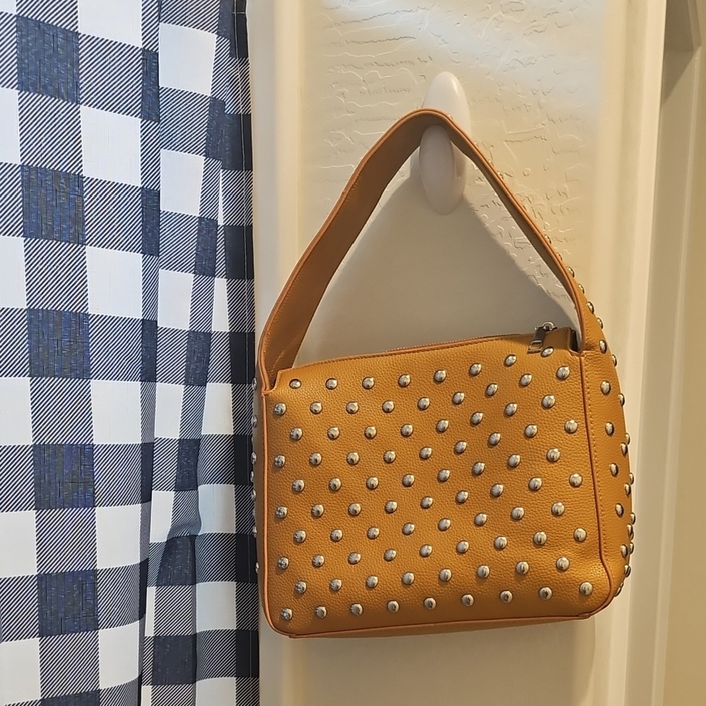 Studded Mustard Yellow Handbag